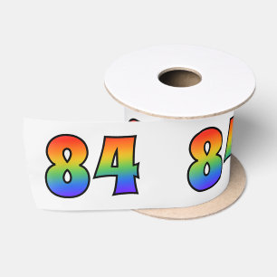 Leuk, Regenboogpatroon "84" Evenement Nummer (Grij Lint