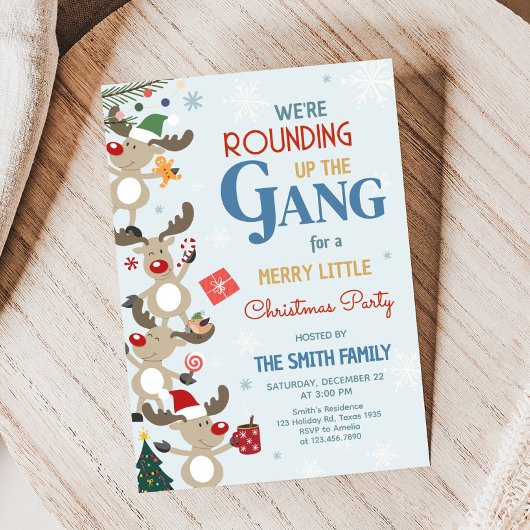 Leuk rendier kerstfeest kaart