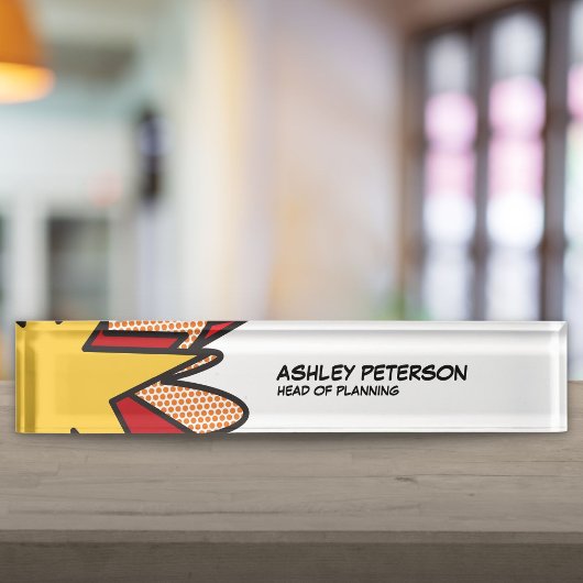 Leuk Retro Stripboek Naambordje