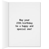 Leuk /Retro Videogame Look 15e Verjaardag (Binnen (Rechts))