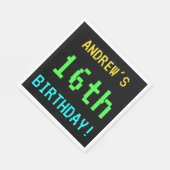 Leuk /Retro Videogame Look 16e Verjaardag Servetten (Hoek)