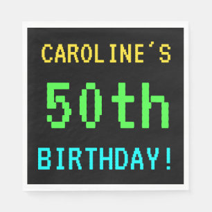 Leuk /Retro Videogame Look 50th Verjaardag Servetten