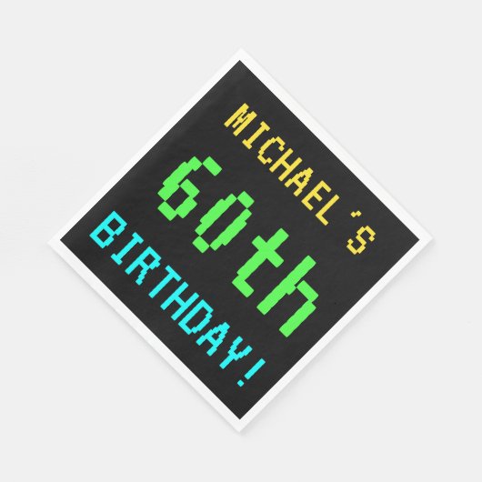 Leuk /Retro Videogame Look 60th Verjaardag Servetten (Hoek)