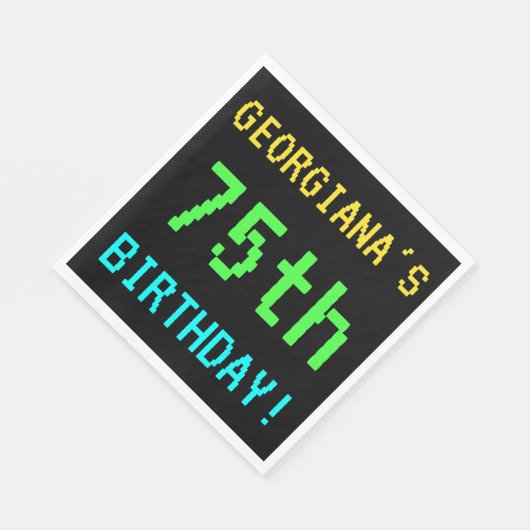 Leuk /Retro Videogame Look 75th Verjaardag Servetten (Hoek)