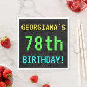 Leuk /Retro Videogame Look 78th Verjaardag Servetten (Insitu)