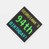 Leuk /Retro Videogame Look 94th Verjaardag Servetten (Hoek)