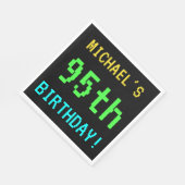 Leuk /Retro Videogame Look 95th Verjaardag Servetten (Hoek)