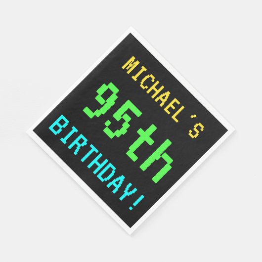 Leuk /Retro Videogame Look 95th Verjaardag Servetten (Hoek)
