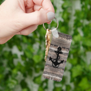 leuk reusachtig nautisch ANCHOR MET NAAM SLEUTEL Sleutelhanger