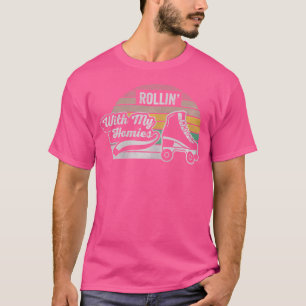 Leuk Rolstoelend Met Mijn Maten Roller Skating T-shirt