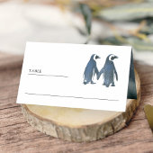 Leuk romantisch paar pinguïn bruiloft