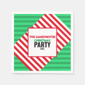 Leuk Rood & Groen Kerstfeest Aangepast servet (Voorkant)