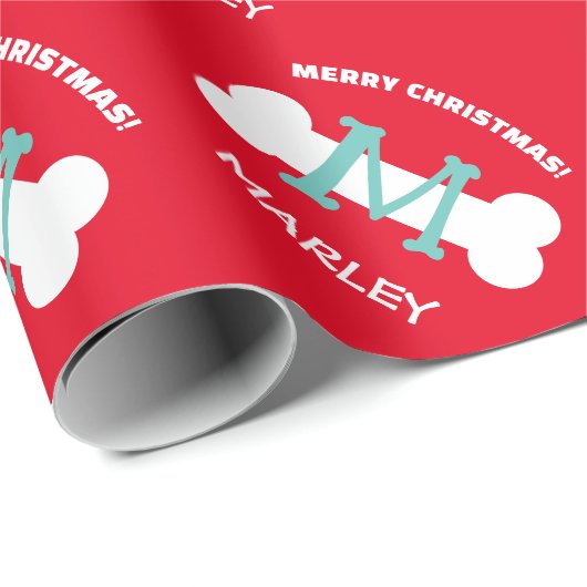 Leuk rood kerst inpakpapier voor huisdier hond (Rol Hoek)