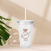 Leuk Roos gouden ring bruidsmeisje gepersonaliseer Acryl Drinkbeker