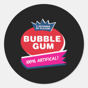 Leuk Roze Bubble Gum Halloween Kostuum Ronde Sticker
