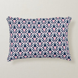 Leuk roze en blauw patroon accent kussen