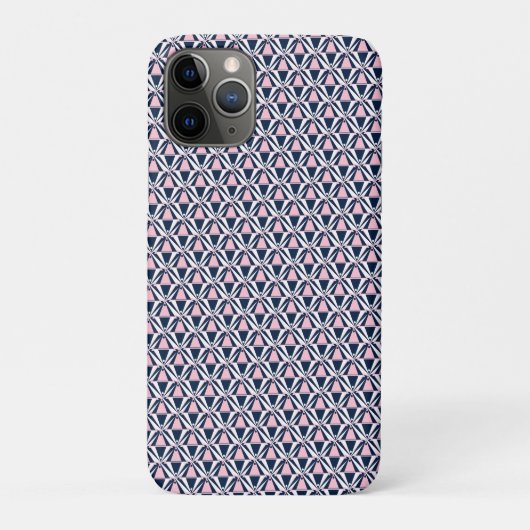 Leuk roze en blauw patroon Case-Mate iPhone case (Achterkant)