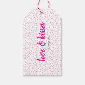 Leuk Roze Hart Valentijnsdag Gift Labels Cadeaulabel (Voorkant)