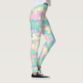 Leuk roze, mintgroen, turquoise, crème camouflage, leggings (Rechts)