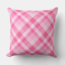 Leuk Roze Plaid Patroon Groot Sierkussen