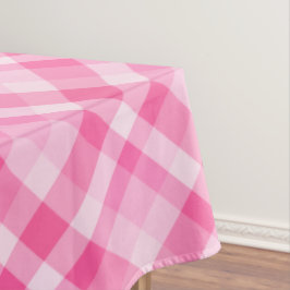 Leuk Roze Plaid Patroon Groot Tafelkleed
