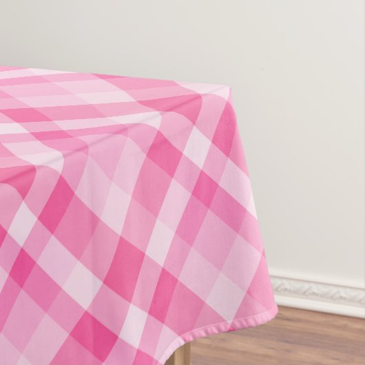 Leuk Roze Plaid Patroon Medium Tafelkleed (Voorbeeld)