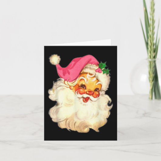 Leuk  Roze Sinterklaas Roze Kerstmis Design Kaart (Voorkant)