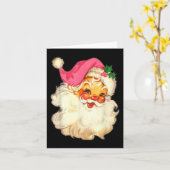 Leuk  Roze Sinterklaas Roze Kerstmis Design Kaart (Gele Bloem)