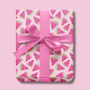 Leuk roze tropisch zomer watermeloen patroon cadeaupapier