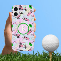 Leuk Roze Vrouwelijk Golf Ontwerp en Custom Monogr