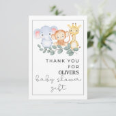 Leuk Safari Baby shower dank u kaarten (Staand voorkant)