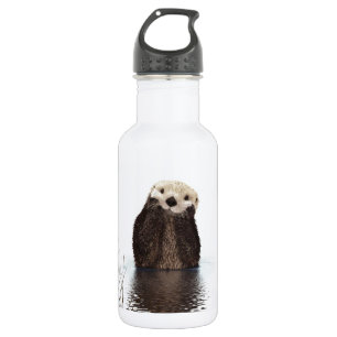 Leuk schattig pluizig otterdier waterfles 