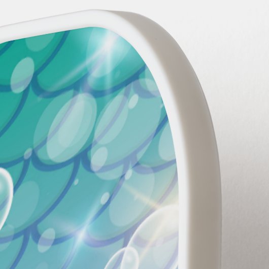 Leuk Schattige Meisje Sparkling Mermaid Scales Bub Pickleball Paddle (Links Detail)