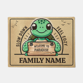 Leuk schildpad ontwerp, aanpasbaar, voor warme gez deurmat