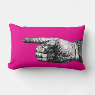 Leuk Schokkend Roze Vinger Wijzen Sierkussen Kussen