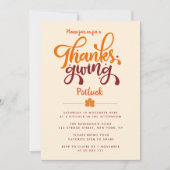 Leuk script Thanksgiving potluck uitnodiging (Voorkant)