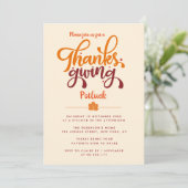 Leuk script Thanksgiving potluck uitnodiging (Staand voorkant)