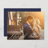 leuk script | Wedding Dank je wel kaart (Voorkant / Achterkant)