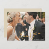 leuk script | Wedding Dank je wel kaart (Voorkant / Achterkant)