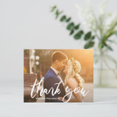 leuk script | Wedding Dank je wel kaart (Staand voorkant)