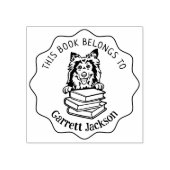 Leuk Sheetland Sheepdog Boek Rubberstempel (Afrduk)