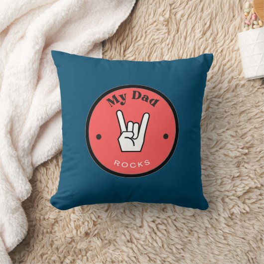 Leuk! Sierkussen - Mijn vader ROCKS! (Deken)