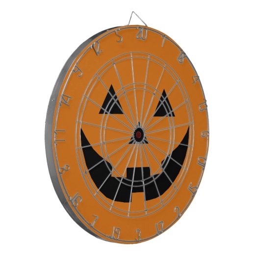 Leuk sinaasappel Jack o lantaarn pompoen gezicht H Dartbord (Voorkant Links)