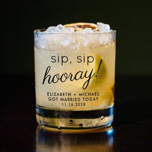 Leuk Sip Sip Hoera Huwelijksgunst Whisky Glas