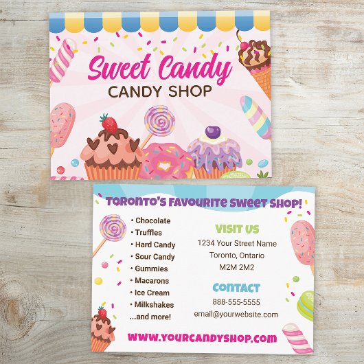 Leuk Snoep Shop Flyer Briefkaart