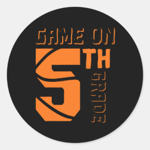 Leuk spel op 5e klas basketbal eerste dag van scho ronde sticker