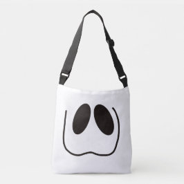 Leuk, spookachtig, spookgezicht voor Halloween Crossbody Tas
