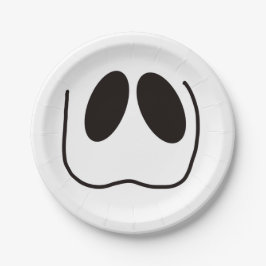 Leuk, spookachtig, spookgezicht voor Halloween Papieren Bordje