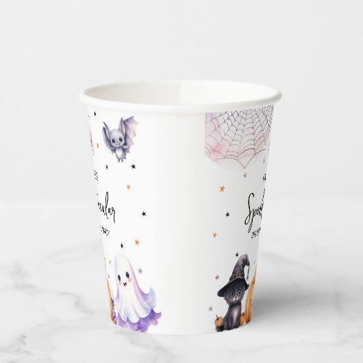 Leuk spooktacular verjaardagsfeestje papieren bekers (Links)