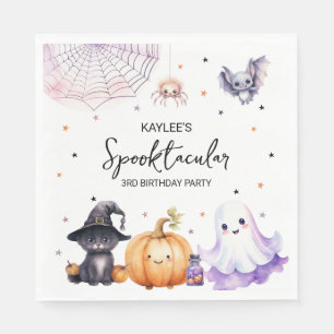 Leuk spooktacular verjaardagsfeestje servet